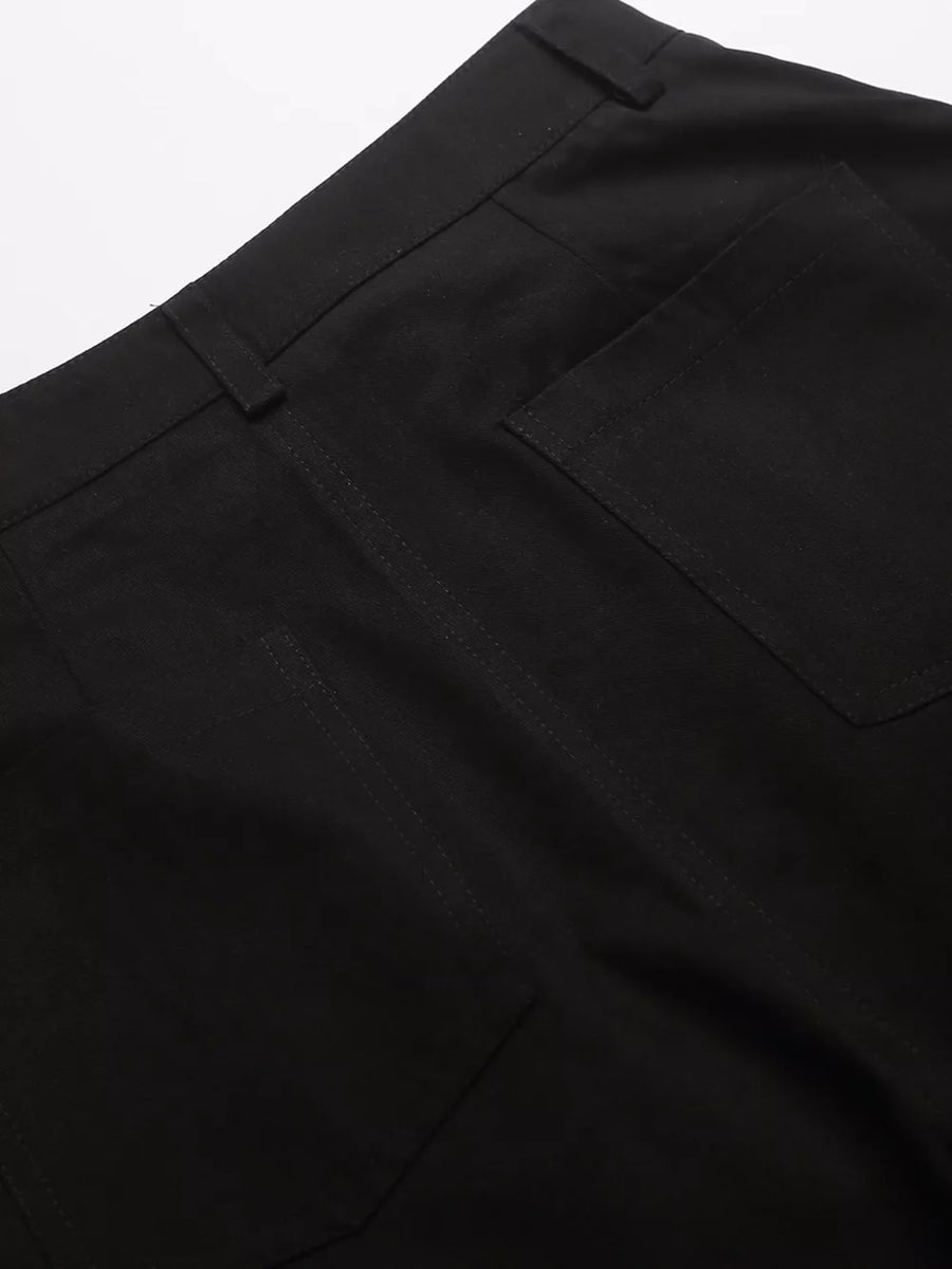 Brown with Men's Embroidered Cargo Capris in Brown