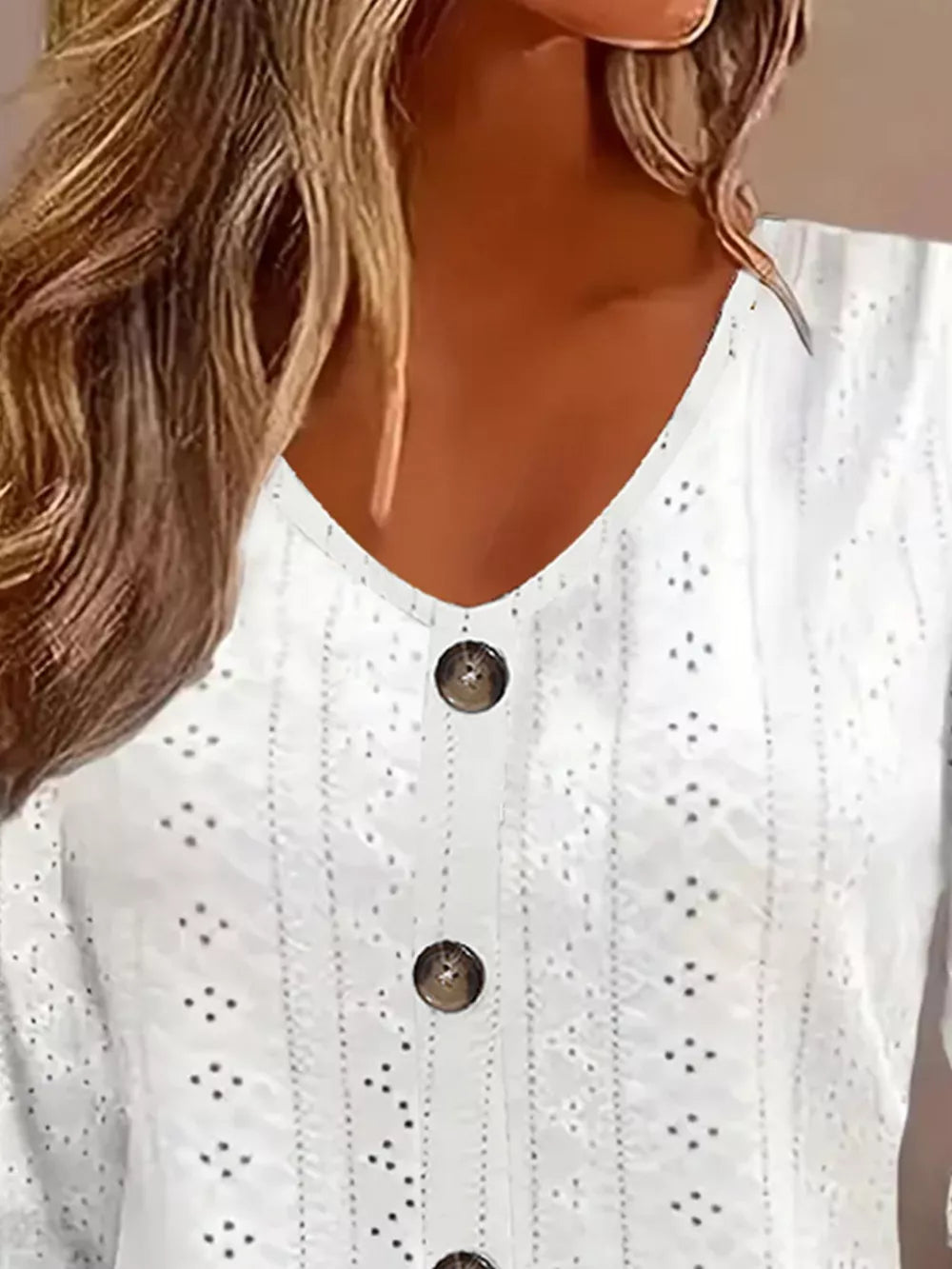 Light Green blouse featuring tied sleeves and eyelet