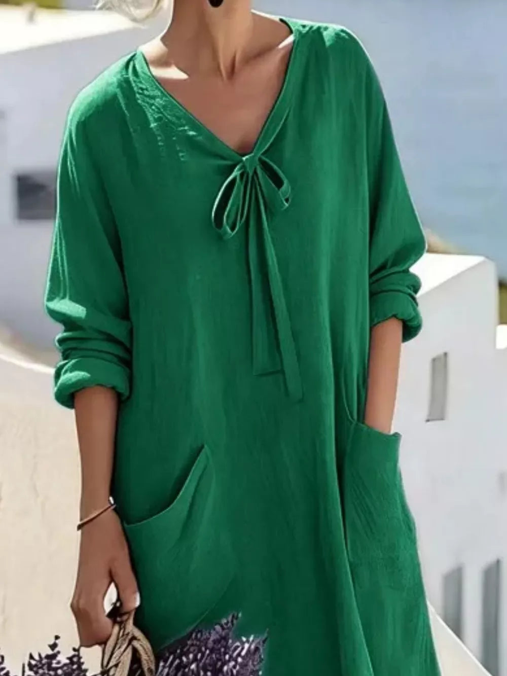 Sky Blue maxi dress with maxi and pullover