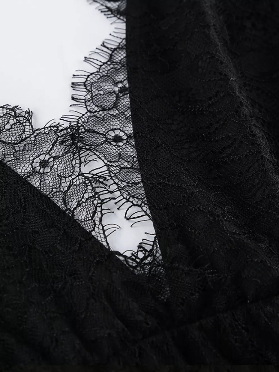 black maxi dress