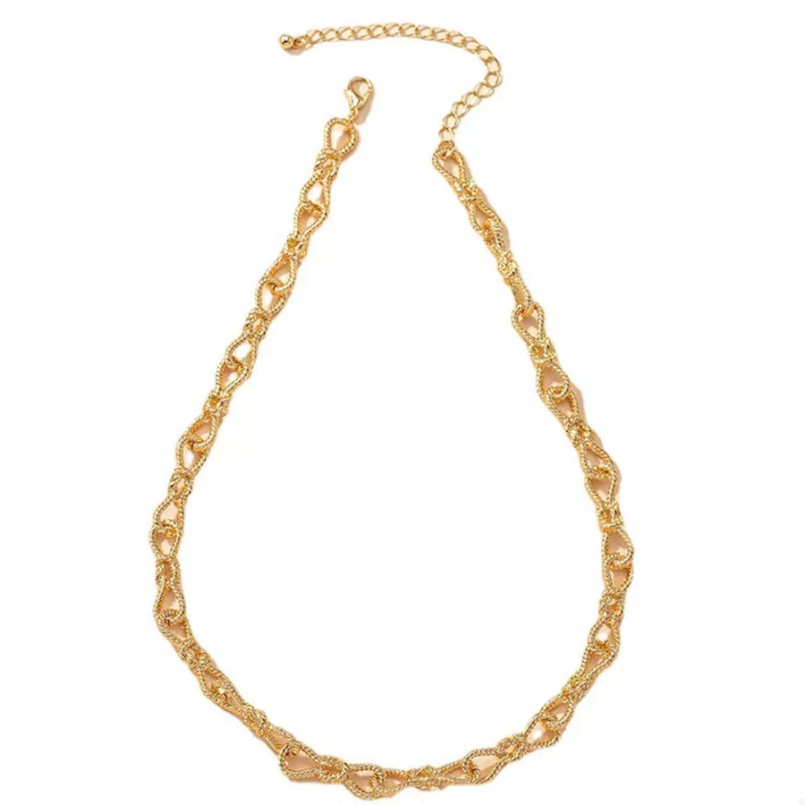 necklace in Gold with chain link and adjustable length
