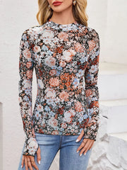 top in Black with mock neck and long sleeve
