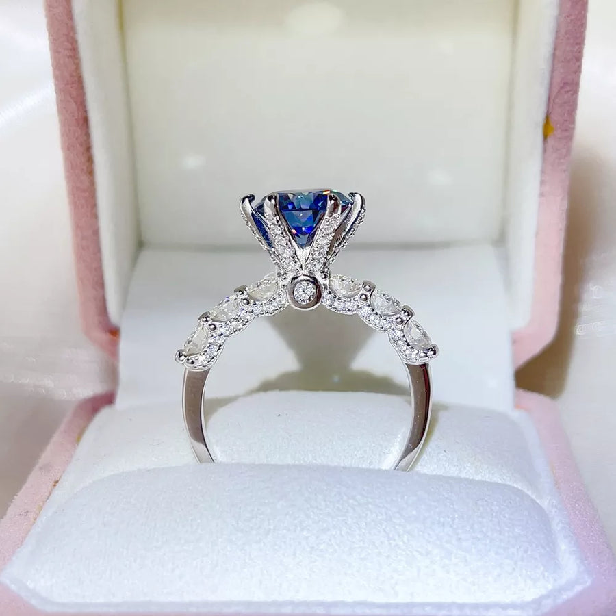 0.3 Carat Sterling Silver Moissanite Solitaire Ring option 4