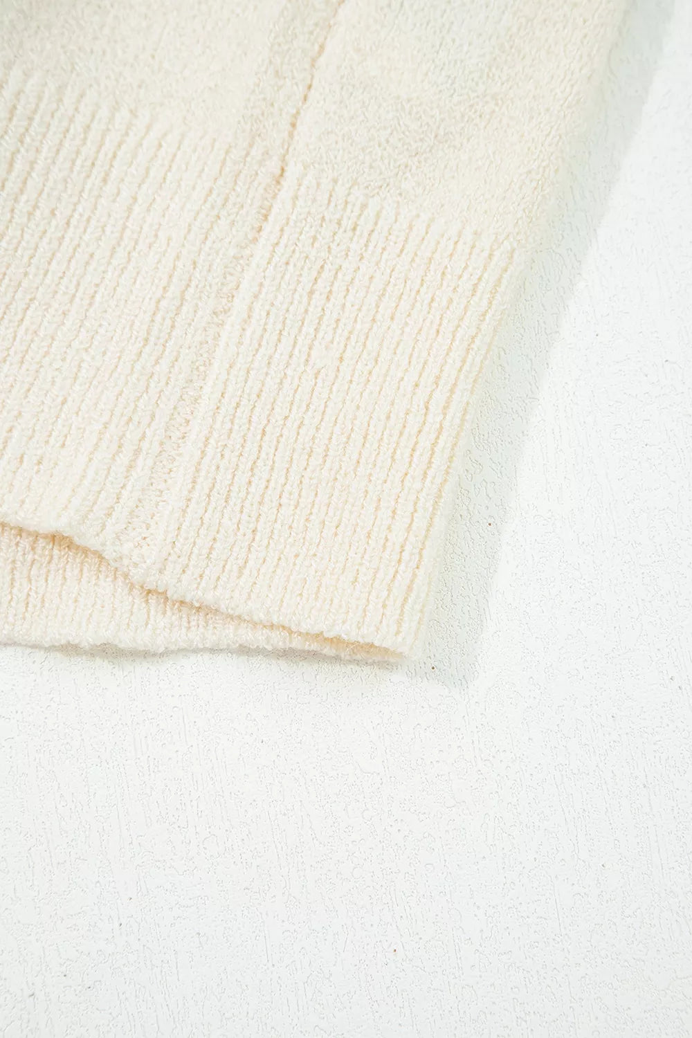 cream relaxed cardigan with v-neck