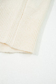 cream relaxed cardigan with v-neck
