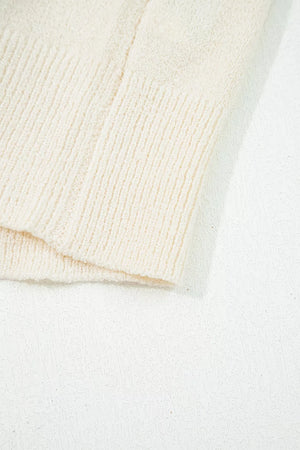 cream relaxed cardigan with v-neck