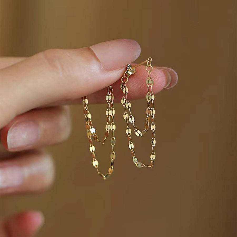 minimalist earrings in Gold with not applicable