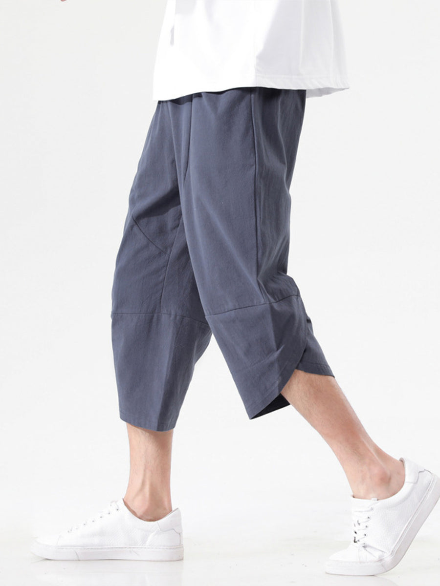 95%polyester,5%spandex Care instructions: Machine wash cold harem pants in Black with loose silhouette