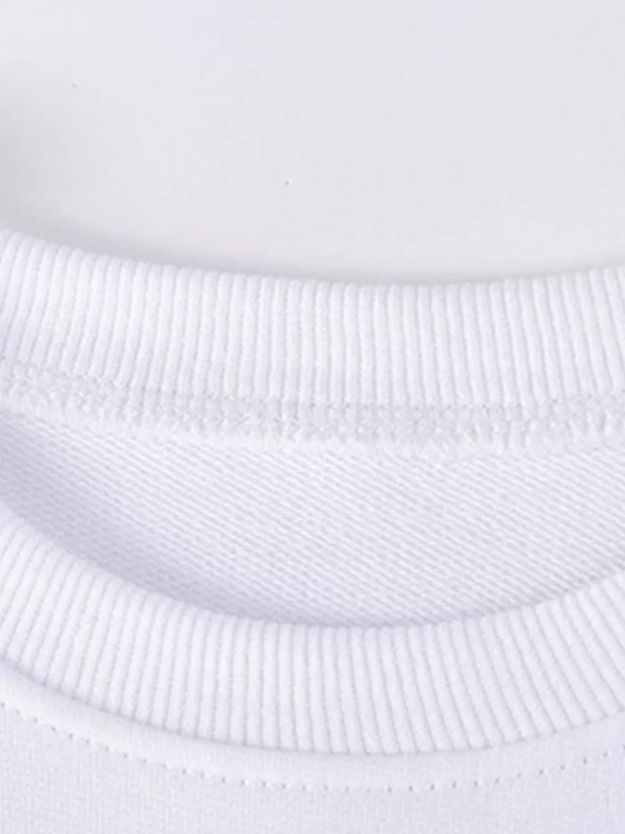 White with Children's Bunny Graphic Sweatshirt And Leggings Set