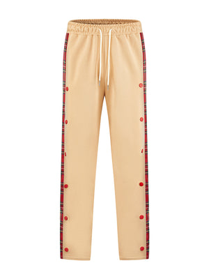 Men's Full Size Drawstring Plaid Side Stripe Pants, view 11