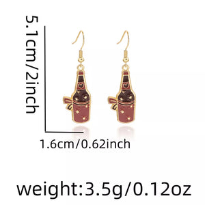 earrings in terracotta with dangle and 2 inches