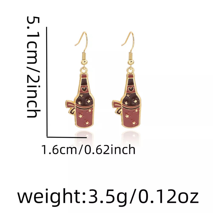 earrings in terracotta with dangle and 2 inches