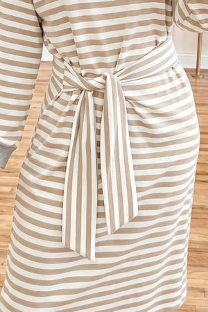 95% cotton, 5% elastane Care instructions: Machine wash cold shift dress in Stripe with relaxed silhouette