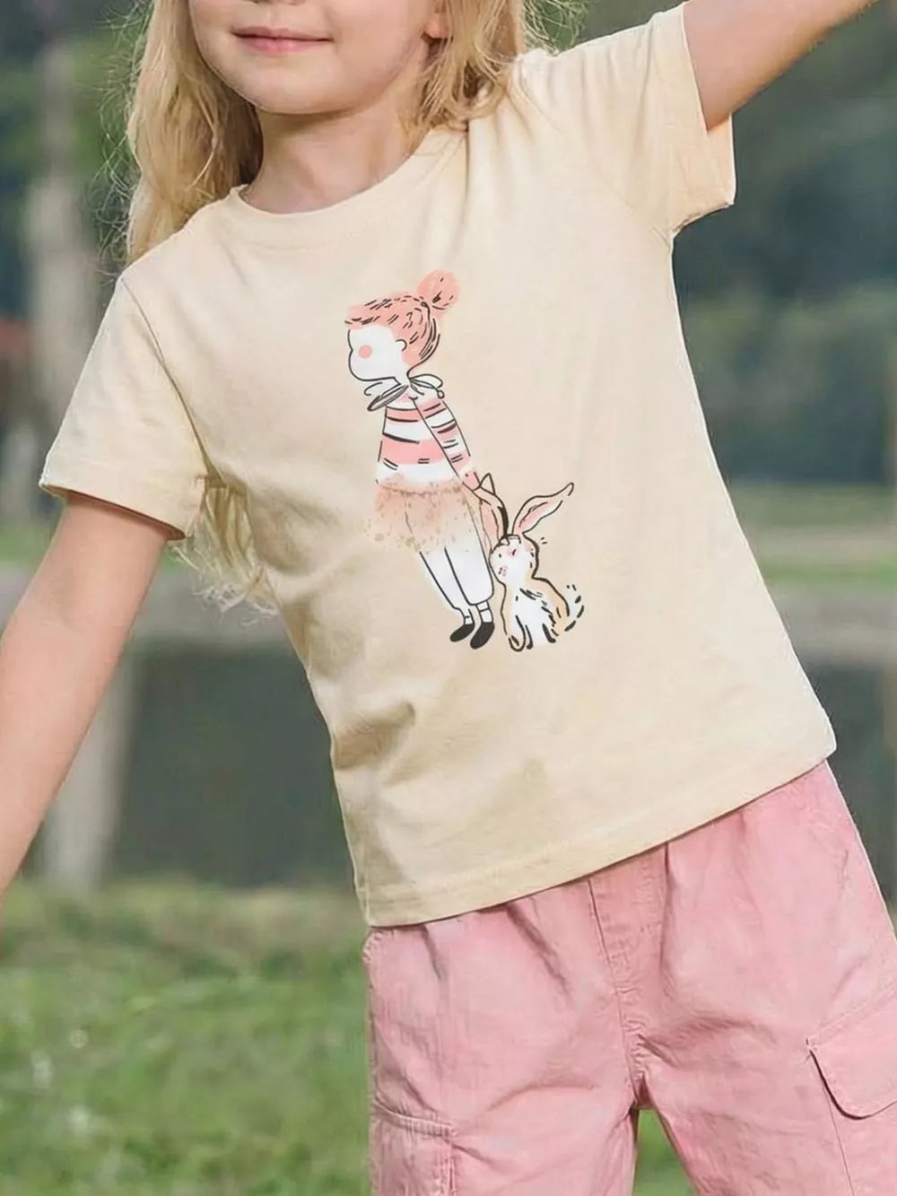 Children S Graphic Round Neck T-shirt