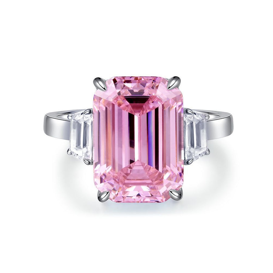 ring featuring geometric in silver with 925 sterling silver,Zircon Care instructions: Avoid wearing during exercise, as