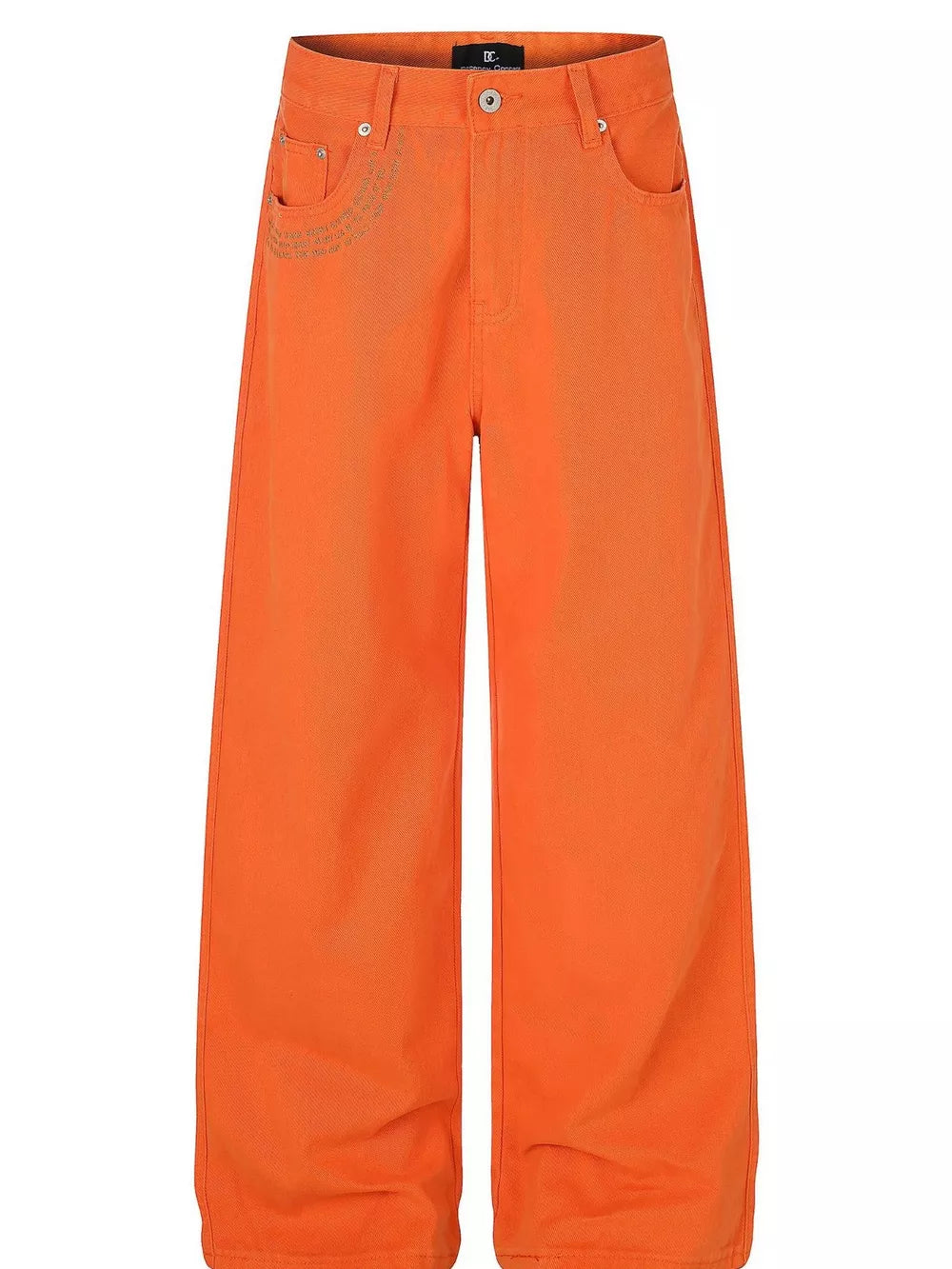 wide-leg pants in orange featuring pocketed and wide-leg fit