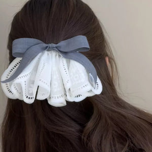 hair clip featuring floral in ivory with polyester Imported Size &amp texture