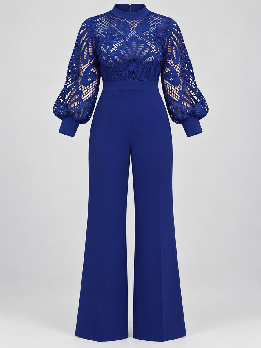 jumpsuit in Black with lace and openwork