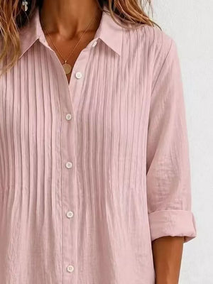 Black Men's Plus Size Long Sleeve Button-up Shirt