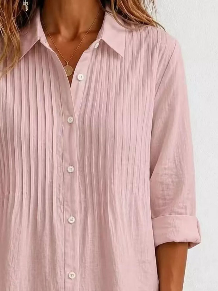 Black Men's Plus Size Long Sleeve Button-up Shirt