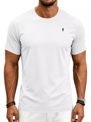 Men's Classic Fit Crew Neck T-shirt Plus Size in Black, view 17