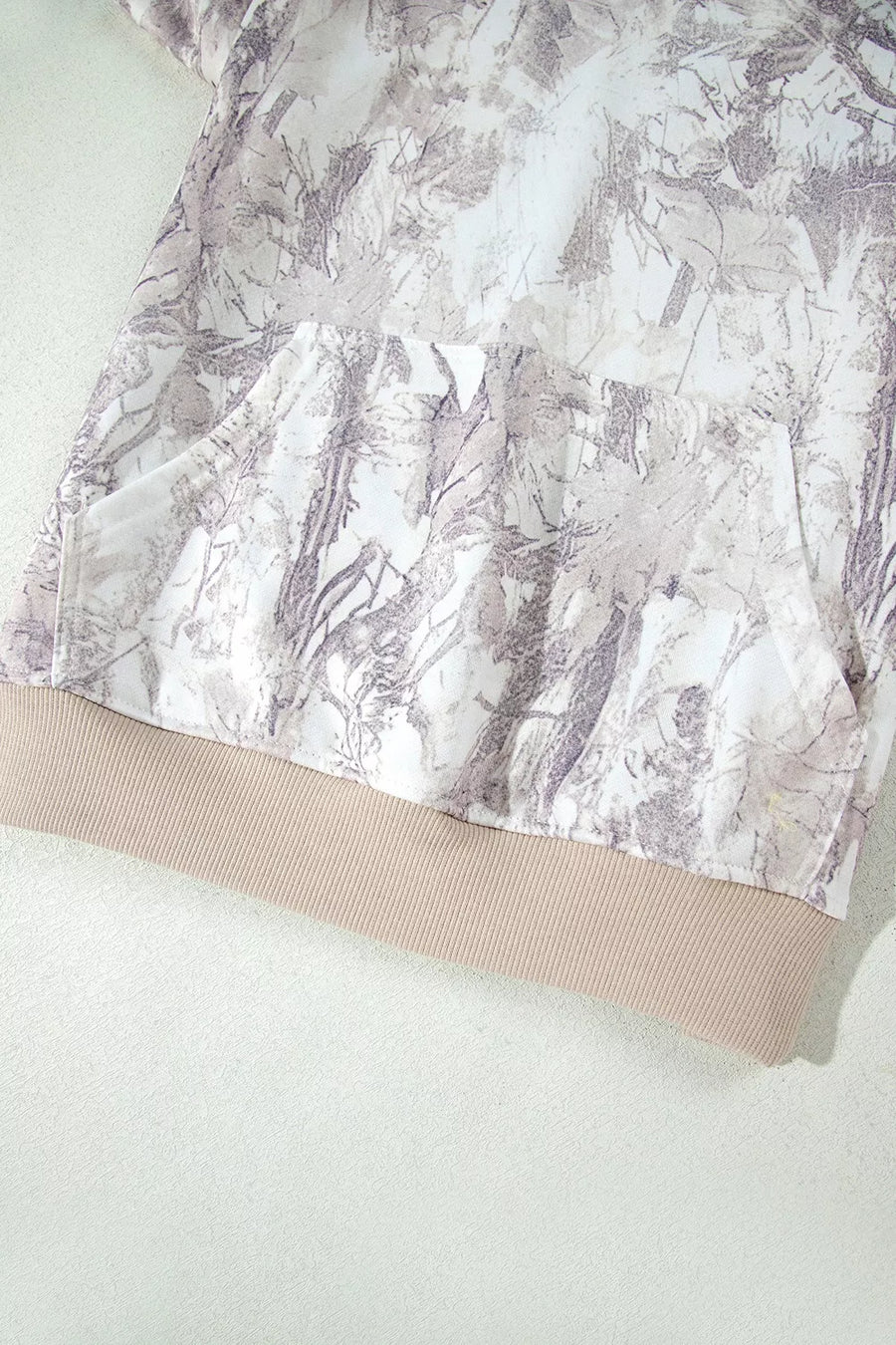 taupe pullover hoodie with pullover and abstract