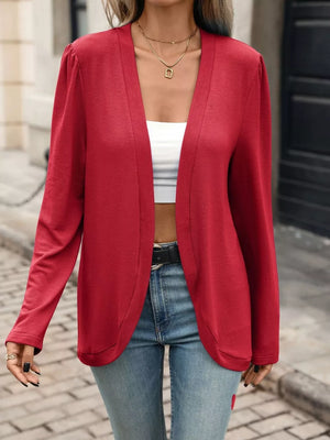Black cardigan with thin and long sleeve
