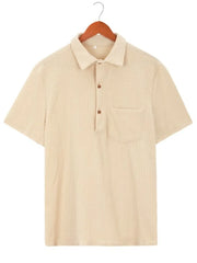Apricot Men's Plus Size Short Sleeve Polo Shirt