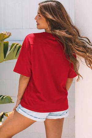 Patriotic Usa Embroidered Short Sleeve T-shirt in this colorway