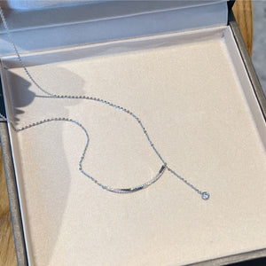 necklace in silver with adjustable length and adjustable