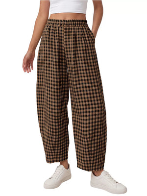 Black wide-leg wide-leg pants with N/A