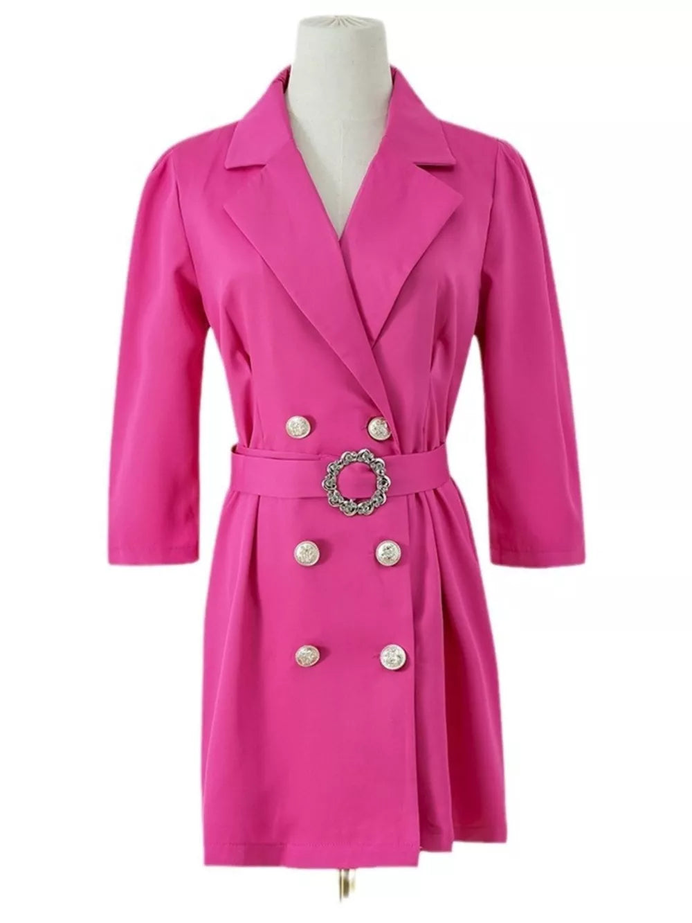 glam mini dress in Pink Purple with notch lapel