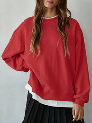 cotton sweatshirt in Yellow-spot with oversized silhouette