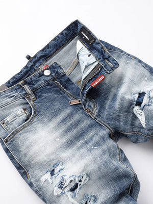 Medium with Men S Distressed Slim Fit Jeans in Medium
