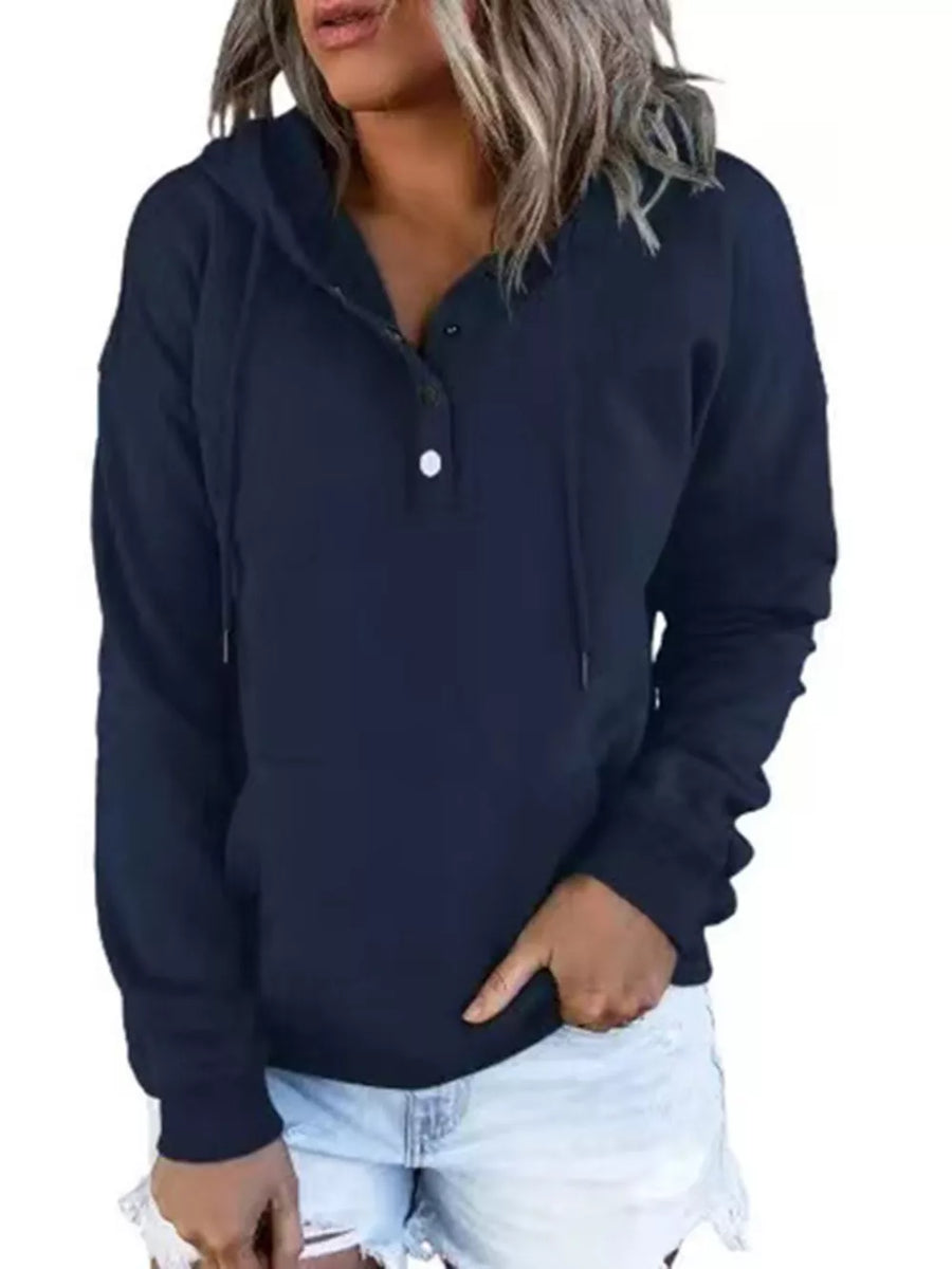 Full Size Kangaroo Pocket Drawstring Hoodie in Army Green, view 17