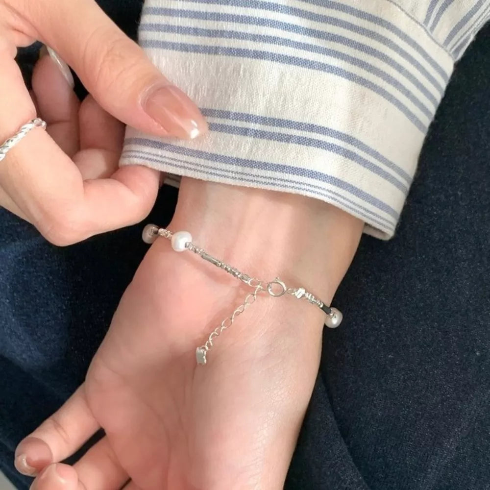 Freshwater Pearl,925 sterling silver Care instructions: Avoid wearing during exe bracelet in Silver with not applicable