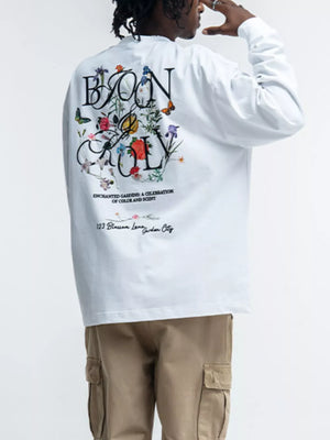 White t-shirt with stretch and long sleeve
