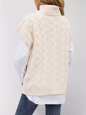 100% Acrylic Care instructions: Machine wash cold sweater vest in Black with relaxed silhouette