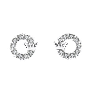 silver earrings with mini and post-back
