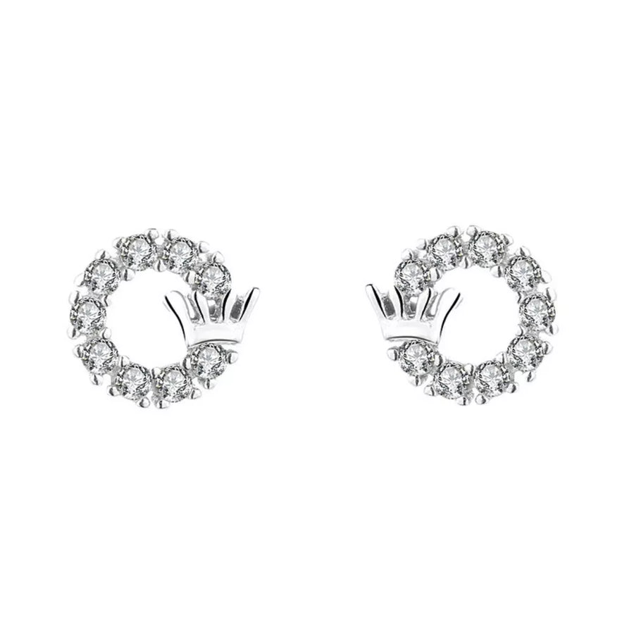 silver earrings with mini and post-back