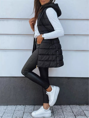 puffer vest in Royal Blue