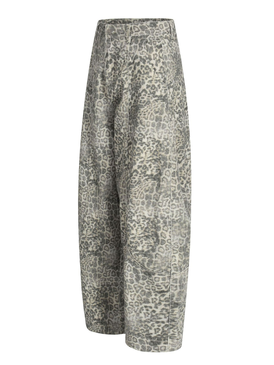 95%polyester,5%spandex Care instructions: Machine wash cold wide-leg pants in Leopard with loose silhouette