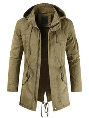 95%polyester, 5%spandex Care instructions: Machine wash cold parka in Army Green with relaxed silhouette