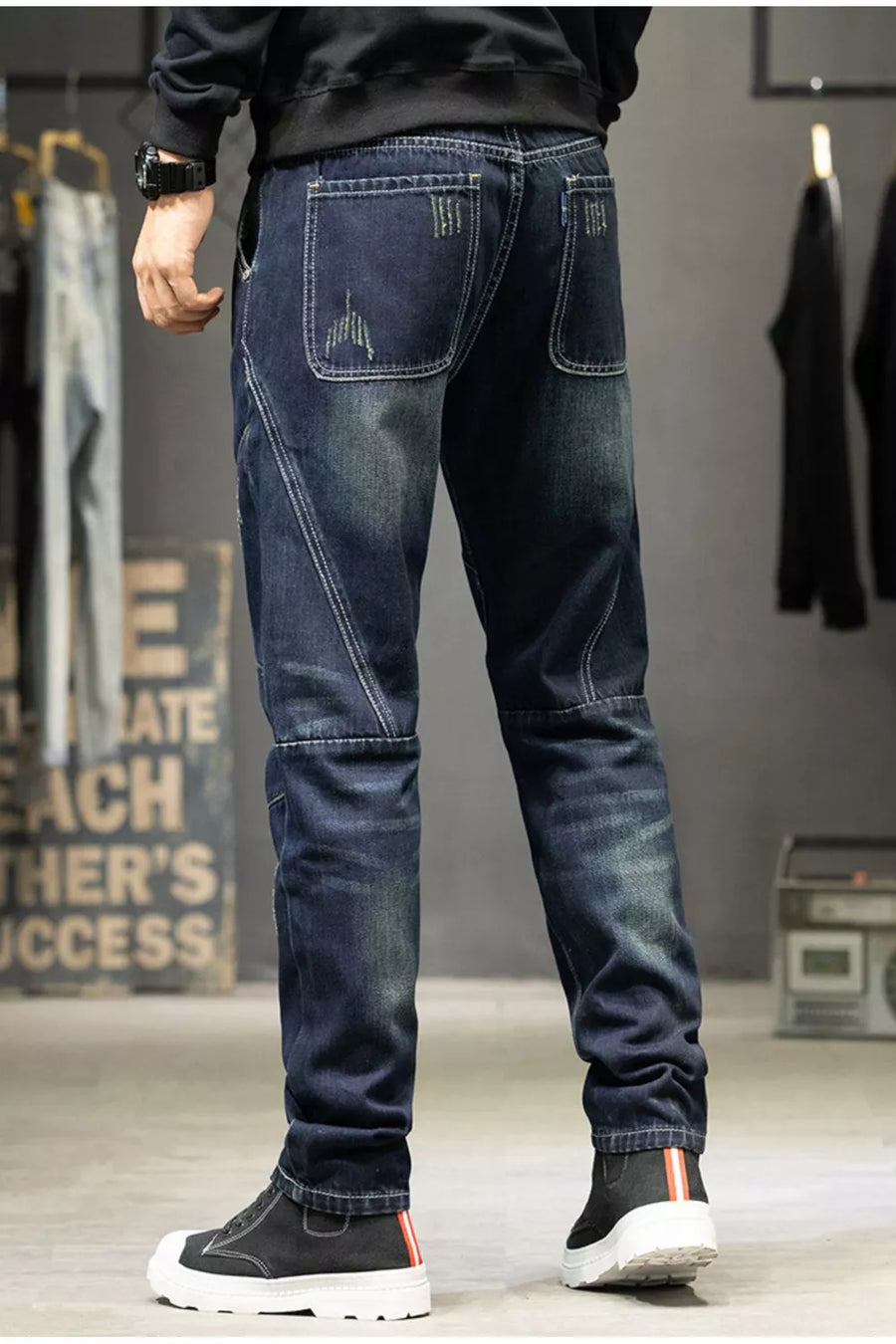 Men's Slim Fit Straight Leg Jeans option 3