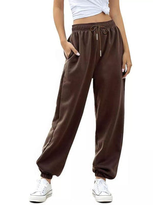 Light Gray Loose Fit Drawstring Joggers