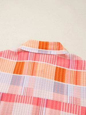 Oversized Check Tunic Shirt option 5