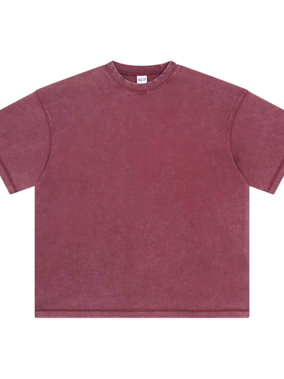 Urban Ease Half Sleeve Tee in Deep Purple with a washed effect and crewneck.