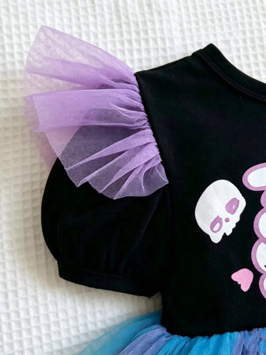 Black tutu dress with mini and pullover