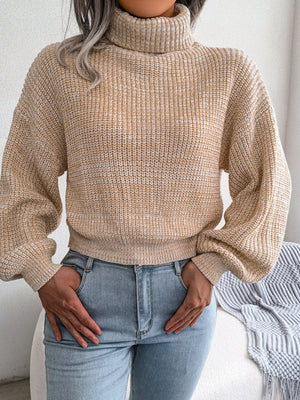 lime green relaxed turtleneck sweater with turtleneck