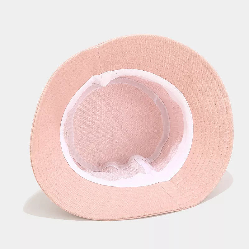 Wide Brim Bucket Hat in Light Blue with wide brim